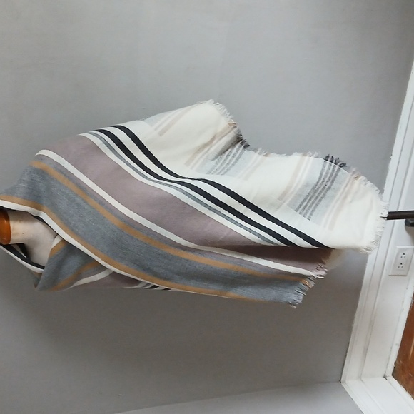 Striped Multicolor Shawl Wrap - Picture 3 of 11